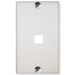 WALL PLATE- PHONE- FLUSH- 1-PORT- WHITE