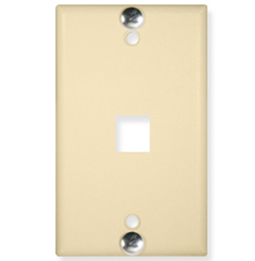 WALL PLATE- PHONE- FLUSH- 1-PORT- IVORY