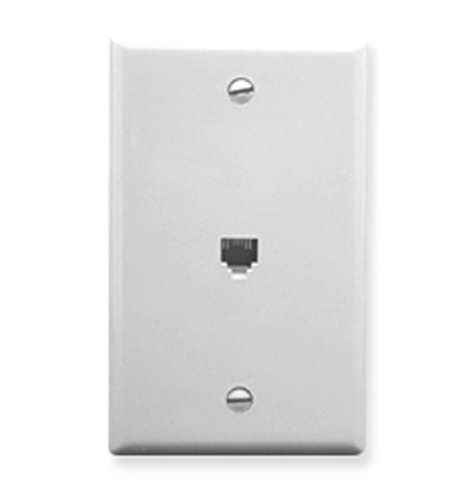 WALL PLATE- VOICE 6P6C- WHITE