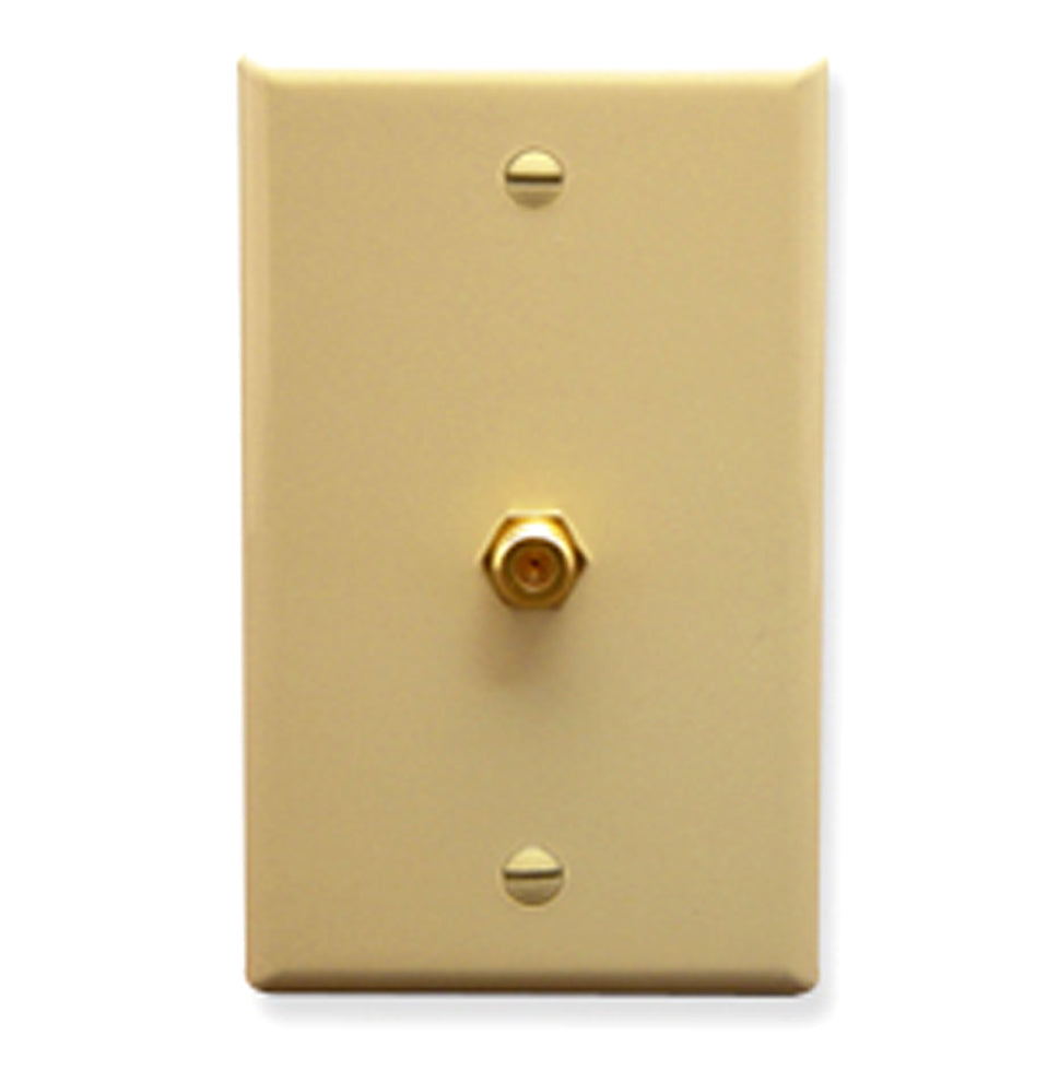 WALL PLATE- F-TYPE- IVORY