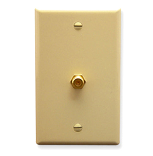 WALL PLATE- F-TYPE- IVORY