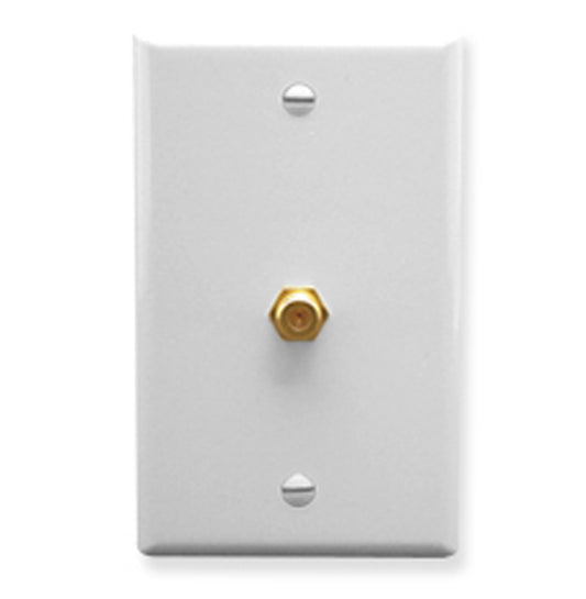 WALL PLATE- F-TYPE- WHITE